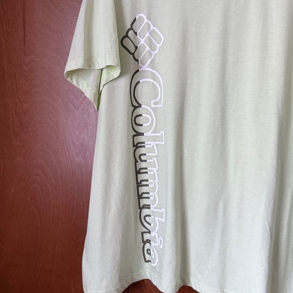 Columbia Bluebird Day Relaxed Crewneck Shortsleeved Tee 2X NWT Light Green - Picture 5 of 7